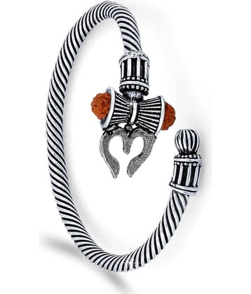 Adjustable  Trishul Damroo Rudraksha Bahubali Kada Bracelet Mahakal For Men Boys Girls