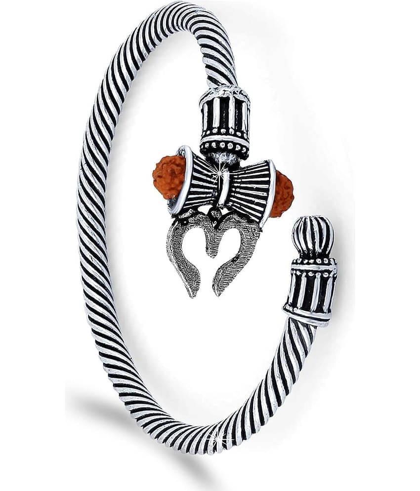 Adjustable  Trishul Damroo Rudraksha Bahubali Kada Bracelet Mahakal For Men Boys Girls