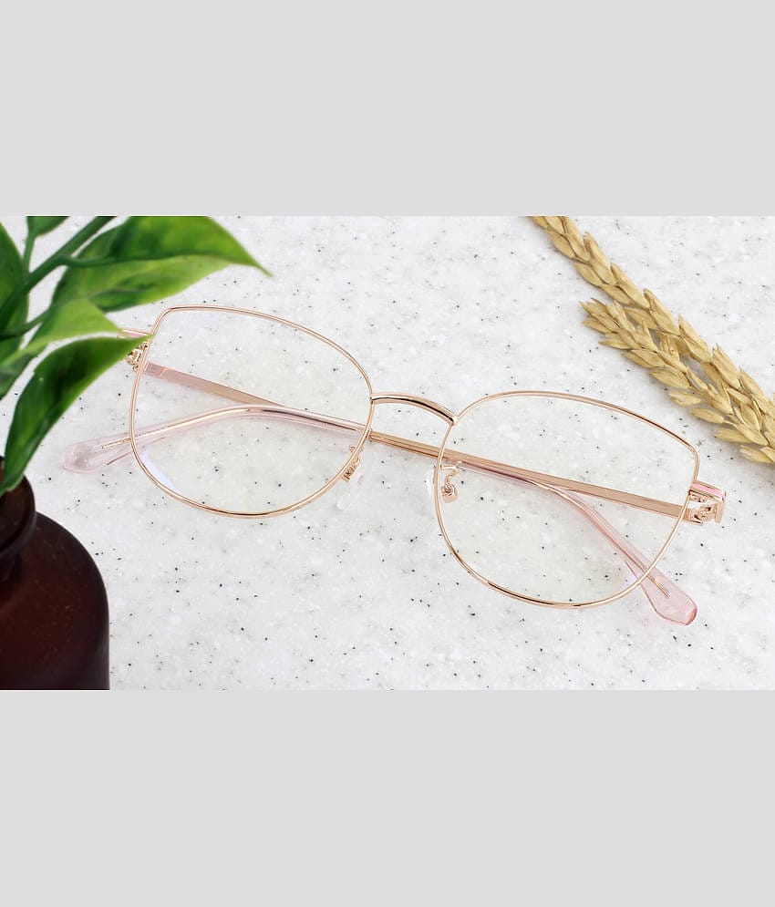 EYEHAWQ Pink Full Rim Cat Eye Computer Glasses ( Pack of 1 )