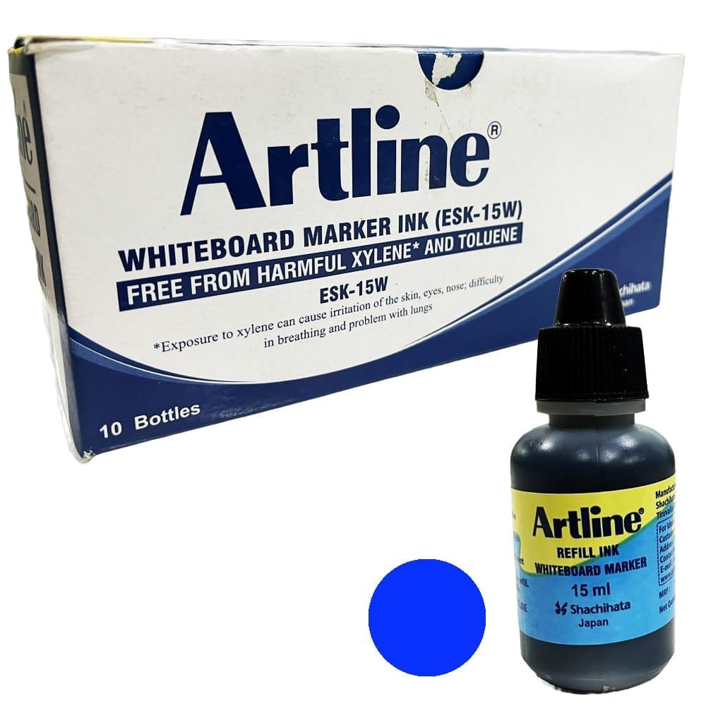 Artline ESK 15W Whiteboard Marker Blue Ink Pack of 10 | Ink for 157RI Whiteboard Marker