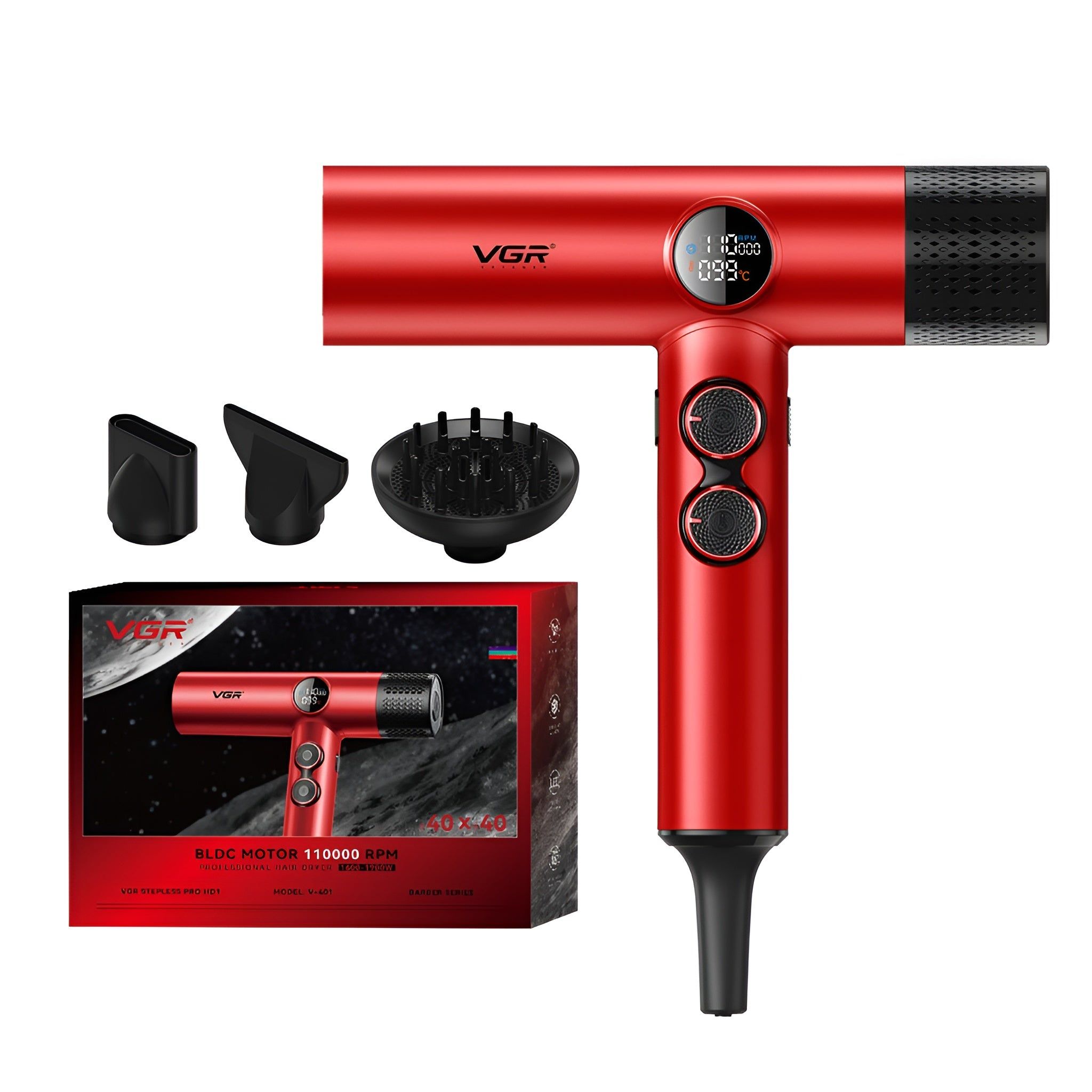 VGR V-401 Professional Hair Dryer VGR V-401 Professional Hair Dryer - Red