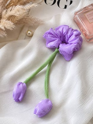 Ishkaara Bloomie Tulip Scrunchie Lavender