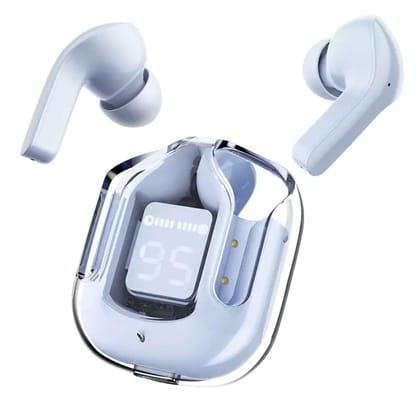 Wireless Earbuds, Ultrapods max TWS Bluetooth Earphones with Charging Case and LED Digital Display, Microphone, Works with iPhone Android and Bluetooth Devices (Blue)