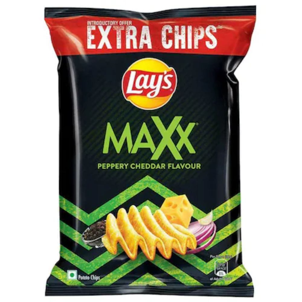 Lay'S Maxx Peppery Cheddar Flavour 59.4 Gms