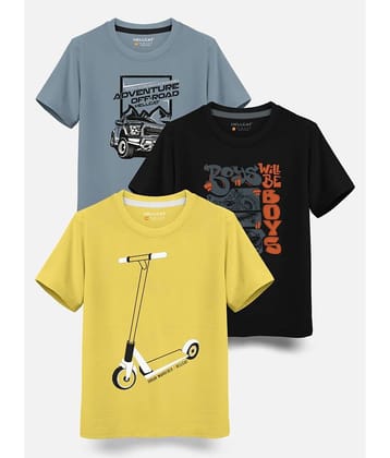 HELLCAT Pack of 1 Boys Cotton Blend T-Shirt ( White )