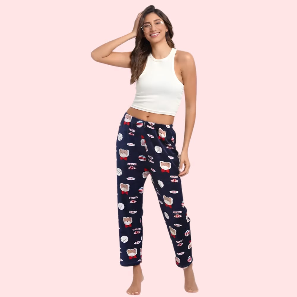 Ladies casual printed warm Pajama (Pk of 2) - Pyjamas | Buy online on ZillyBuy