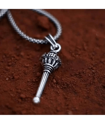 WTM Silver Hanuman Gada Chain Pendant (Pack of 1)