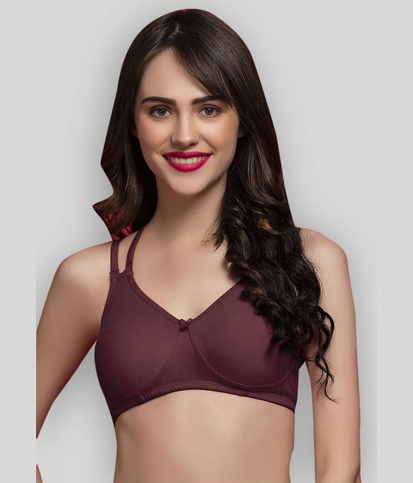 Clovia Cotton T-Shirt Bra - Maroon