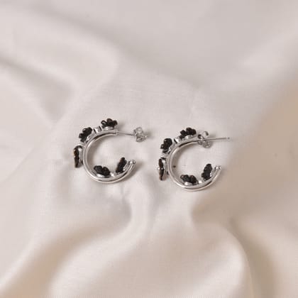 Flora Earrings - Black MOP