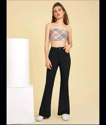 Broadstar Pack of 1 Polyester Bootcut Women's Bootcut Pants ( Black )