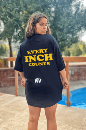 Every Inch Count Oversized T-shirt-XS / Yellow