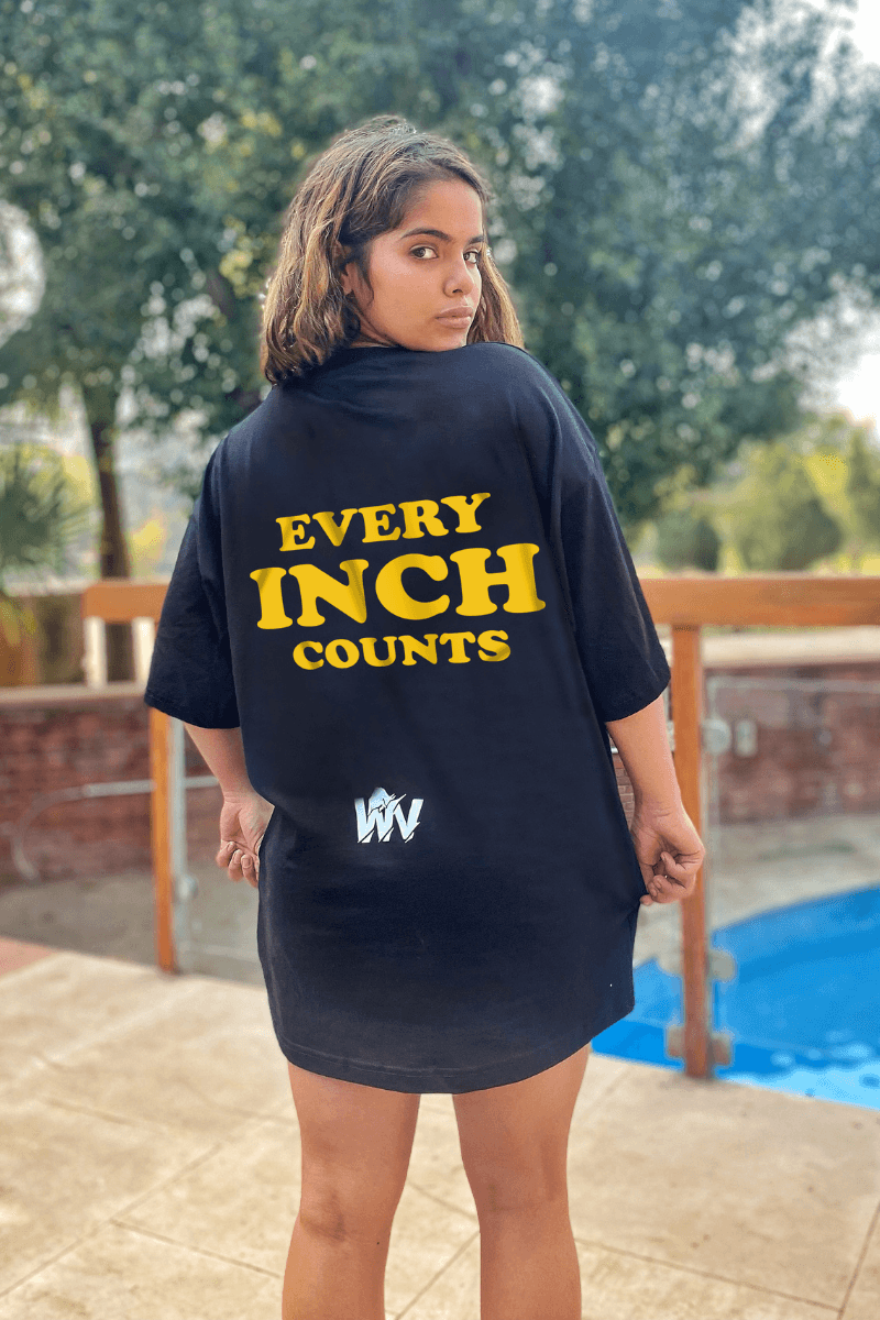 Every Inch Count Oversized T-shirt-XS / Yellow