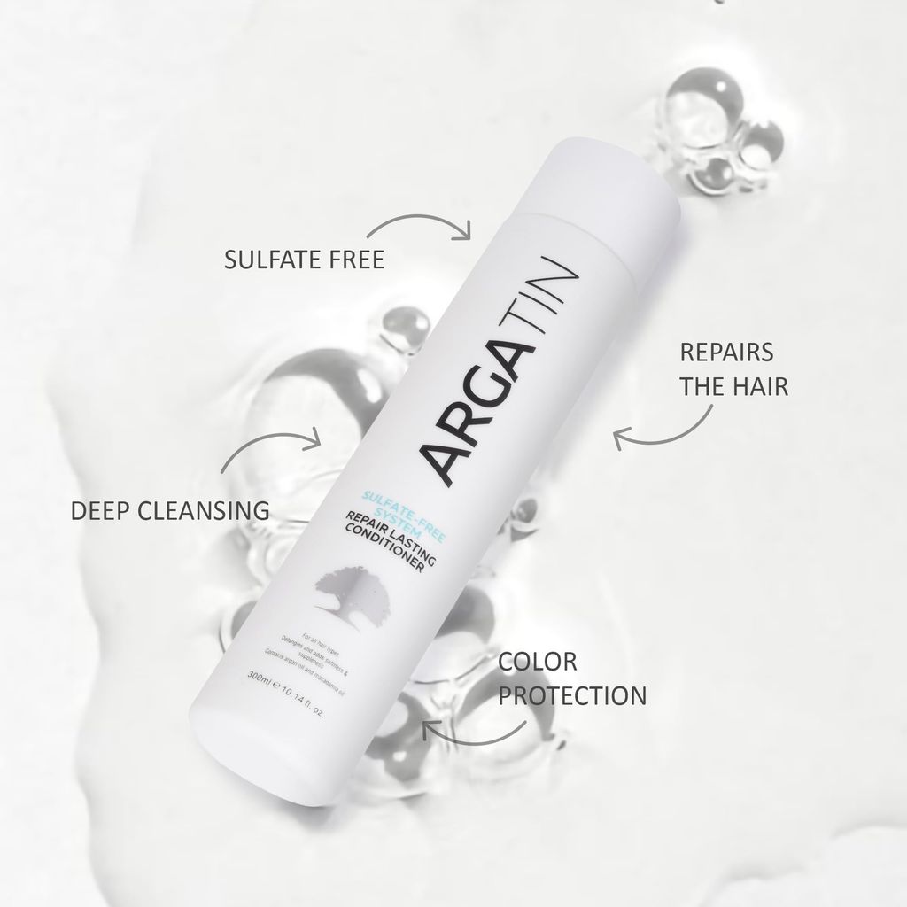 Argatin Keratin Treated Repair Lasting Sulphate Free Conditioner For Dry And Damaged Hair | Daily Use (Conditioner 300Ml)