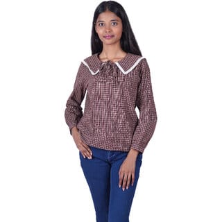 Kid Kupboard Cotton Girls Top, Multicolor, Full-Sleeves, 13-14 Years KIDS7215