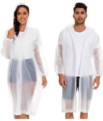 Infispace White PVC Men's Raincoat ( Pack of 1 )