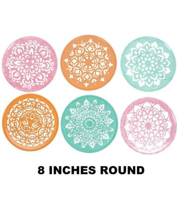 Vardhman Multicolour Acrylic Rangoli - Pack of 6