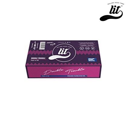 LIT Double Trouble White Organic Rice Paper with Tips