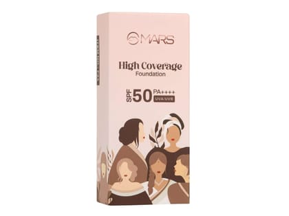 MARS High Coverage SPF50 PA++++ Liquid Foundation 25ml  - Ivory Glow 01
