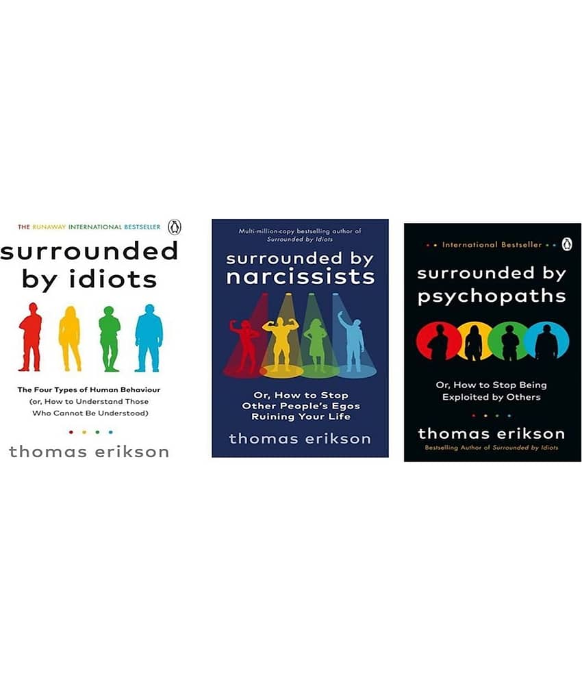 ( Combo Of 3 Pack ) Surrounded by Idiots & Surrounded by Narcissists & Surrounded by Psychopaths Paperback 2020 by Thomas Erikson