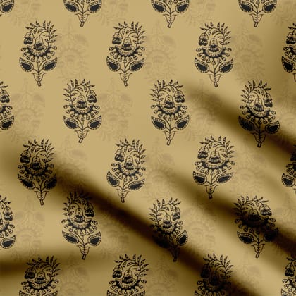 Mughal Black Paisley-Cotton