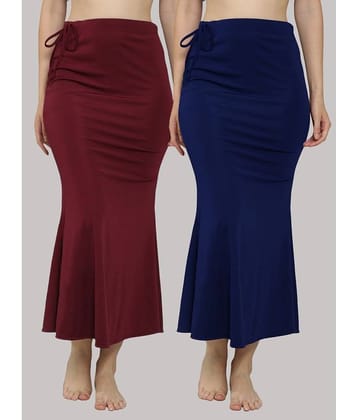 MEGASKA Multicoloured Lycra Petticoat - Pack of 2