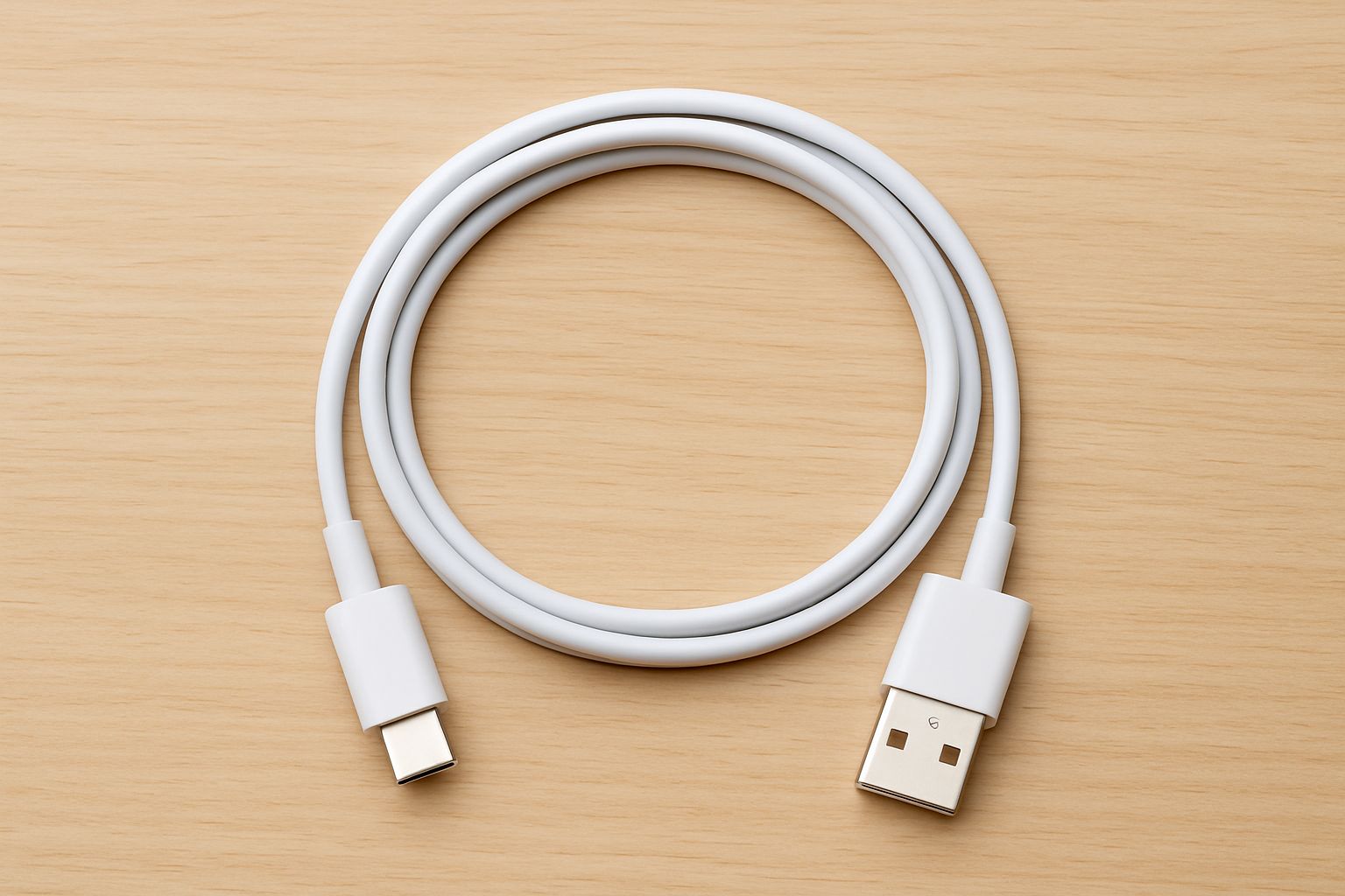 Premium USB-A to USB-C Fast Charging & Data Sync Cable 1 Meter (White)
