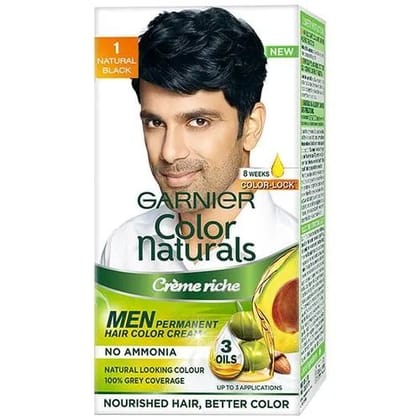 Garnier Color Naturals Men Natural Black Shade 1, ( 30 ml + 30 gm)