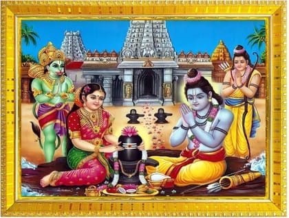 NOKKES Hanuman Bajrangbali Hanumanji Maruti Golden 5X7 Inch Photo Frame_AQW15