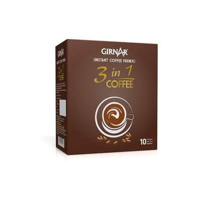 Girnar Instant Premix 3 In 1 Coffee, 10 Sachets