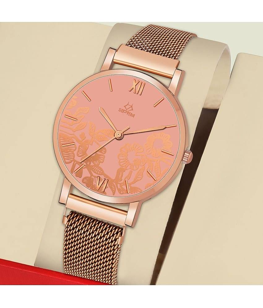Septem Peach Metal Analog Men's Watch