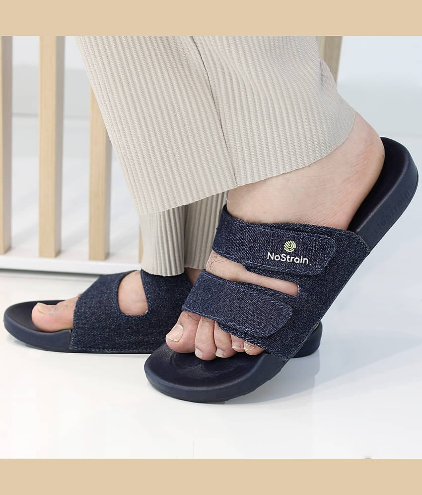 NoStrain Navy Men's Slide Flip Flop