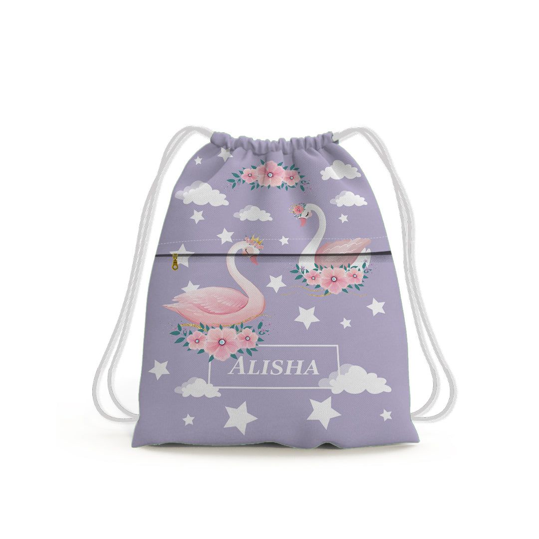 Swan Princess Swim Bag (kids)-Lilac / Toddlers [2-4 Years] / No