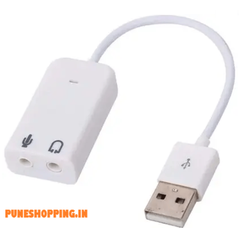 SDMINITEK Terabyte TB-026 Channel Audio 7.1 USB Sound Card with Headphone & Microphone Socket Sound Card (White)Audio Interface with USB Connection