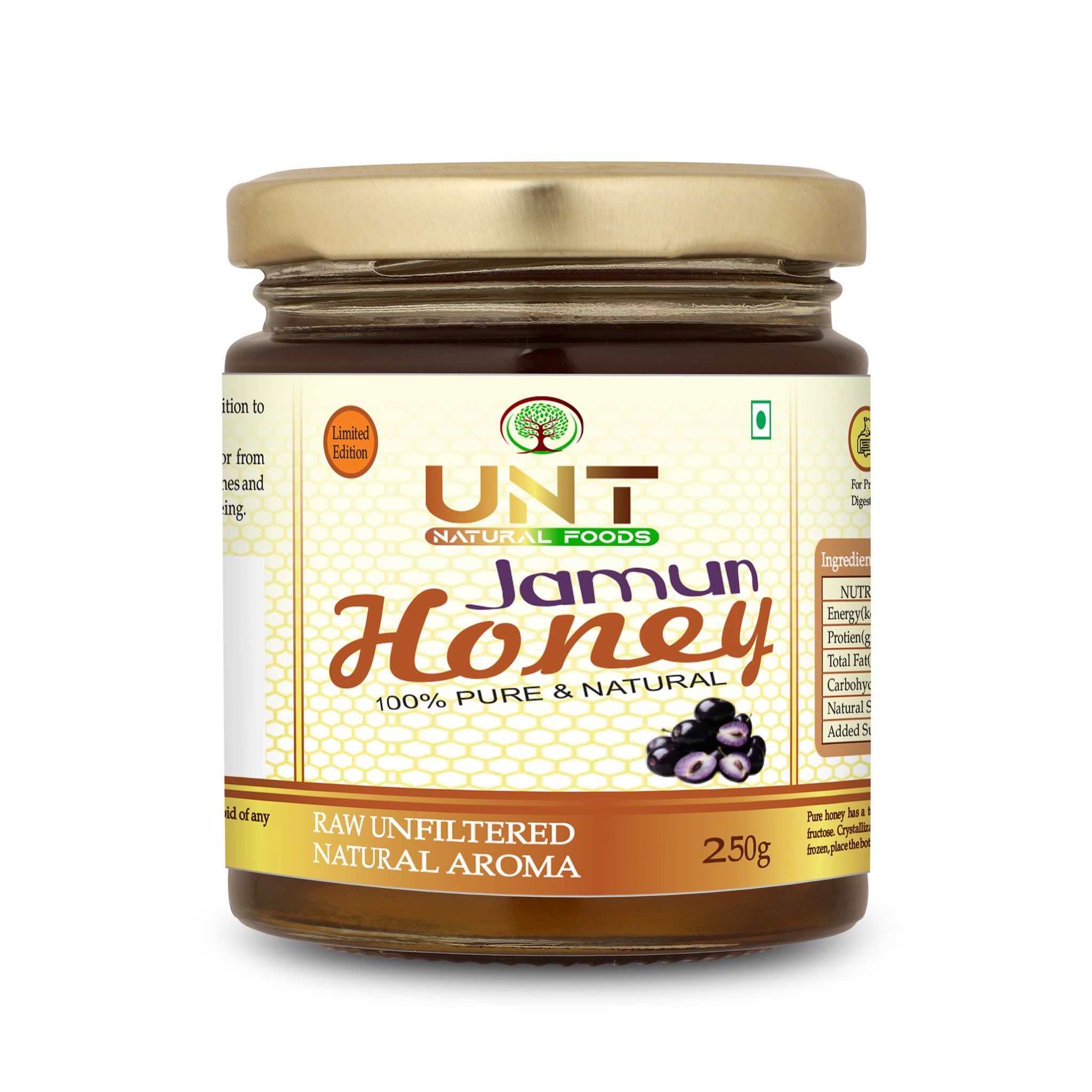 Pure Raw Jamun Honey | 100% Natural, Unprocessed & Diabetic-Friendly | Rich in Antioxidants & Ayurvedic Health Benefits – 250g