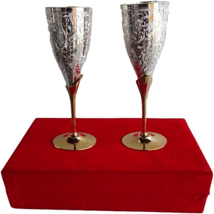 Goblet 2 pcs Napiri With Silver Finish (B079)