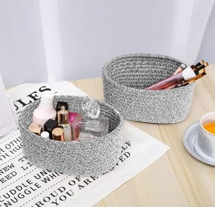 Generic Cotton 8x3 Inch Kidi Round 2 Set Bedside Organizer With Out Lid (Black)-PID66366 Generic Cotton 8x3 Inch Kidi Round 2 Set Bedside Organizer With Out Lid (Black)-PID66366