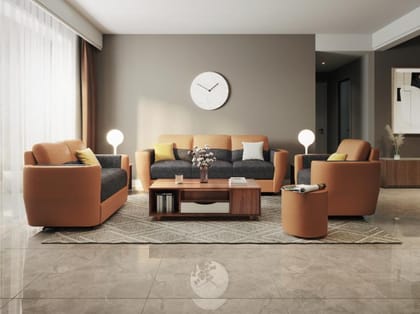 Collet V2 3 Seater Sofa (Fabric, Toffee)