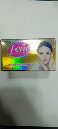 Fem cream bleach gold  special golden glow with 24 gold dust 40 g