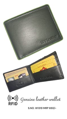 RFID Genuine leather wallet for men