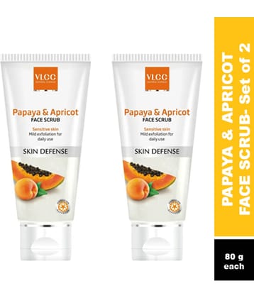 Vlcc Papaya & Apricot Face Scrub , 80G(Pack Of 2)