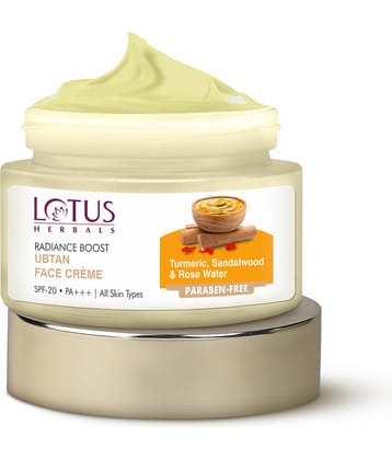 Lotus Herbals Radiance Boost Ubtan Face Cream SPF 20 50g