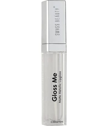 Swiss Beauty Matte Metallic Lip Gloss (Transparent), 6ml