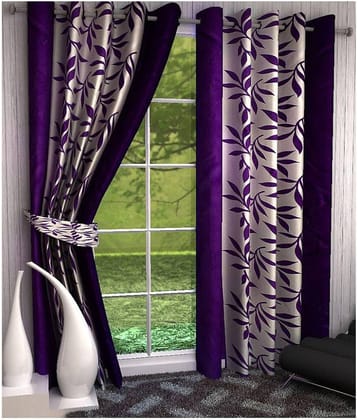 Tanishka Fabs Blackout Curtain 7 ft ( Pack of 2 ) - Purple