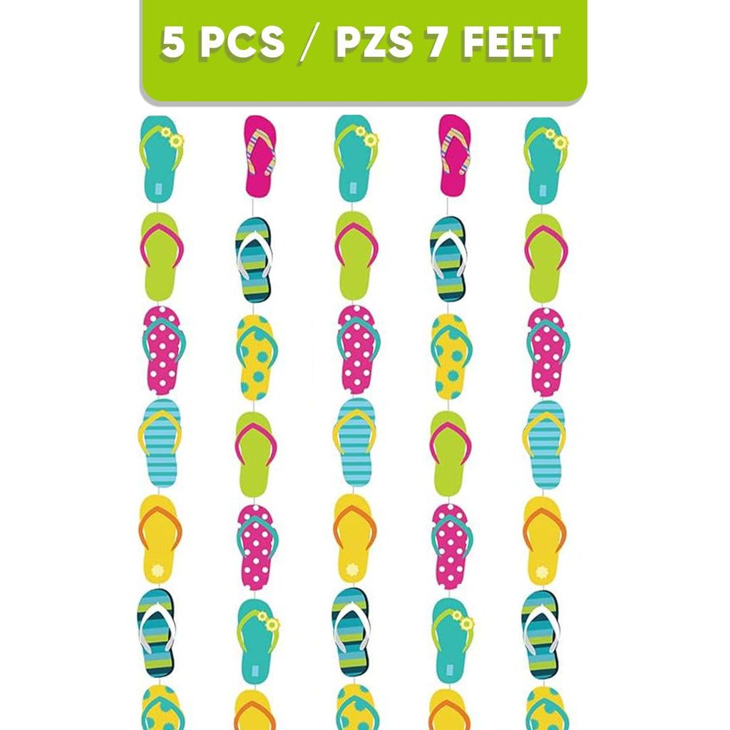 Flip Flop Hawaiian Pool Party Swirl Decoration - 3FT - 6PC - Party and Festive Needs | Buy online on ZillyBuy