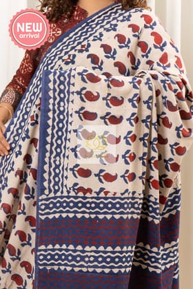 Hand Block Print Pure Cotton Saree
