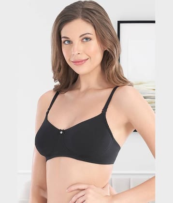 Amante Cotton Non Padded Women's Seamless Bra ( Black )