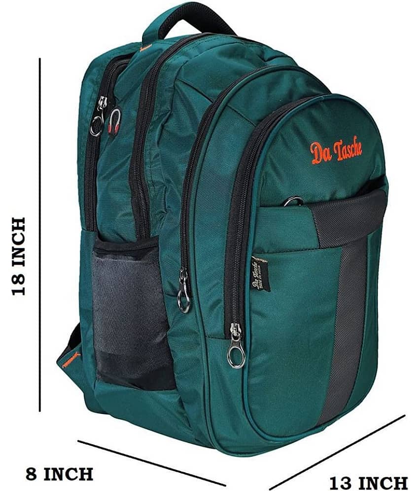 Da Tasche 35 Ltrs Green Polyester College Bag