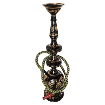Brass Hookah | Classic Indian Smoking Decor, Height : 17.3 Inch (FMAS674 D)