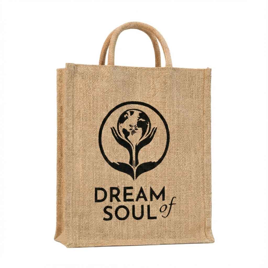 Eco Friendly Jute Tote Bag for Shopping and Daily Use