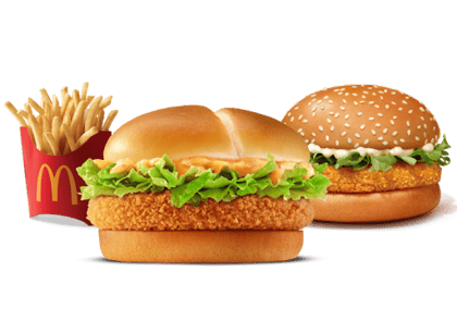 Crispy Veggie Burger + McVeggie Burger + Fries (M)